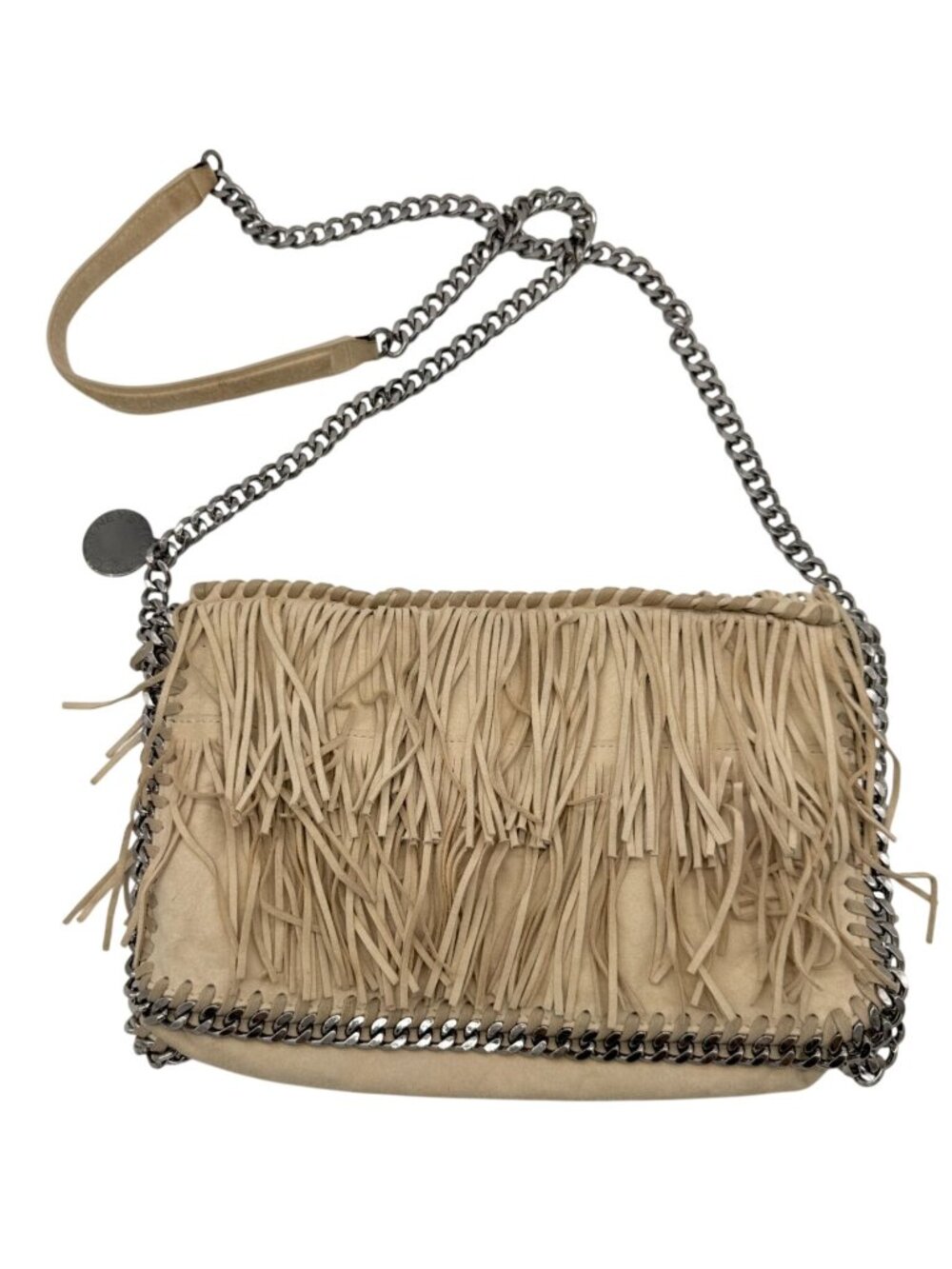 Stella McCartney Falabella Crossbody bag Beige fringe